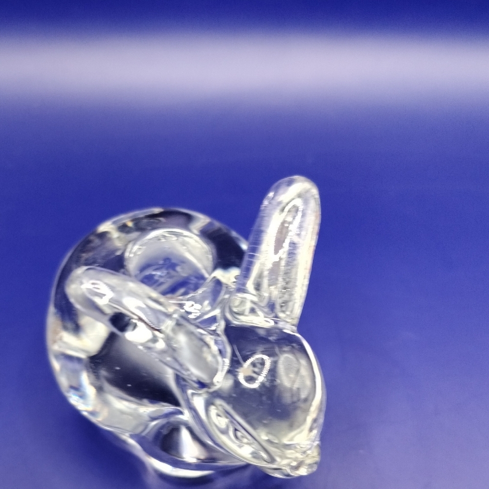 Crystal Clear Glass Rabbit Figurines Set - Picture 4 of 8
